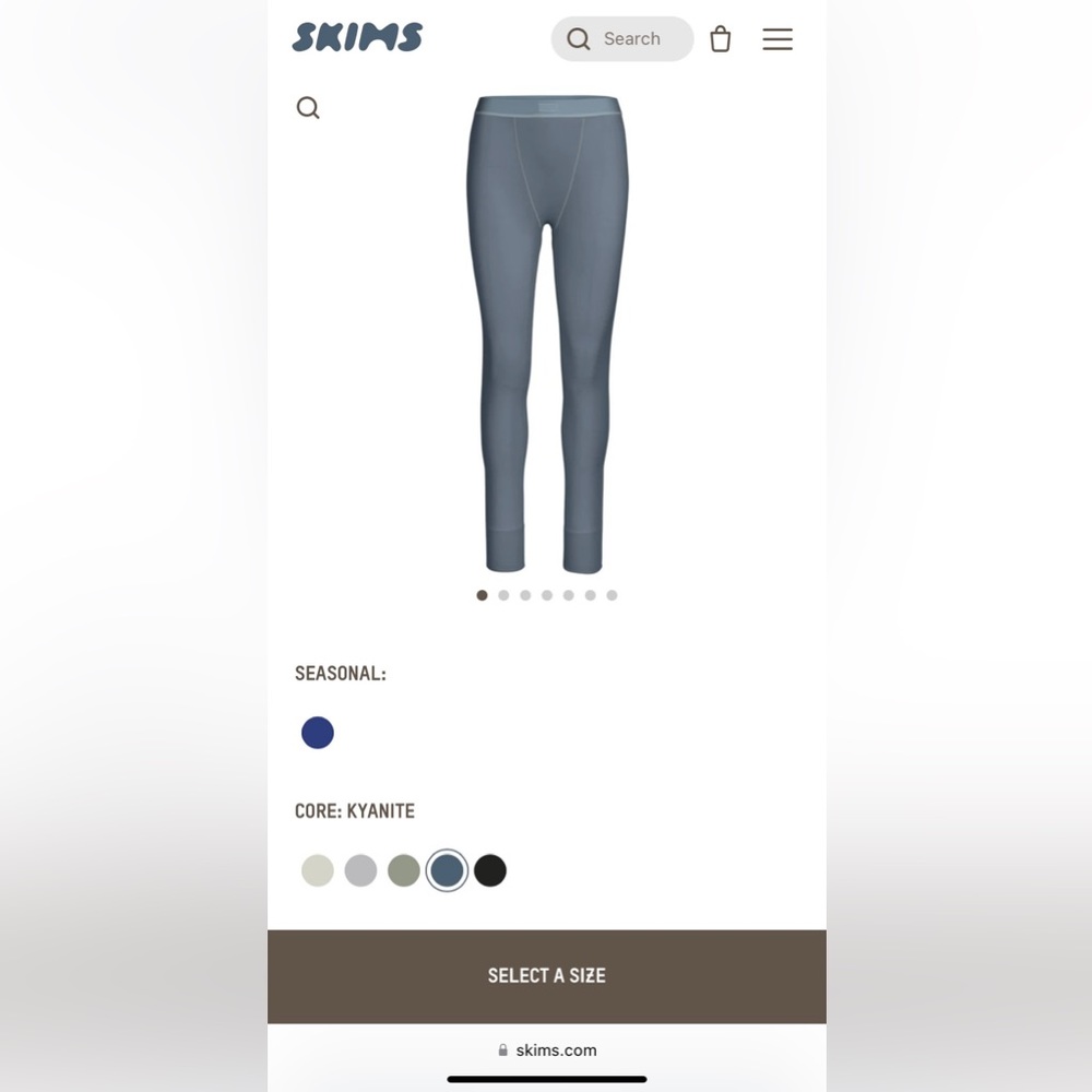 SKIMS COTTON RIB LEGGING - color: kyanite